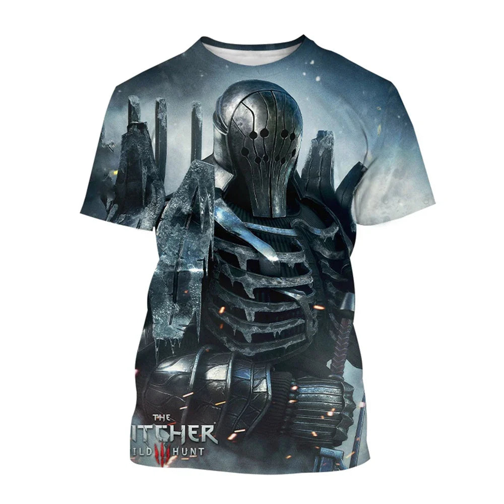 Latest Witcher 3D Printed T-shirt Fashion Role Playing Game Witcher King Assassin Casual Harajuku Neutral T-shirt