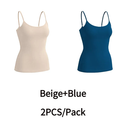 High Quality Women Seamless Cami Single Layer Adjustable Straps Scoop Neck Comfort Body Control Shaping Tank Top
