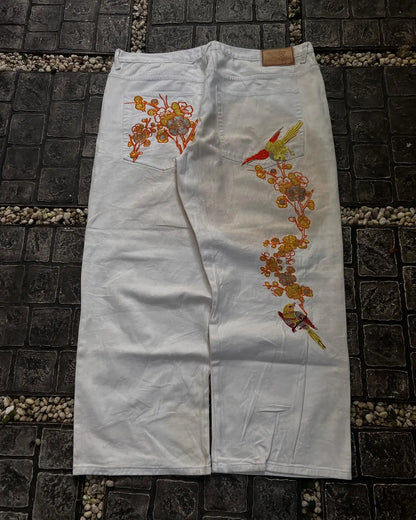 Y2K American Jeans Mens Oversized Retro Hip-Hop Wide-Leg Pants Harajuku Trend Rock Women Straight Pants