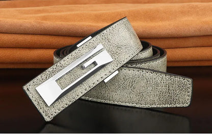 G letter belts men slide buckle designer luxury famous brand cowhide High Quality young boys fancy jeans Waistband green