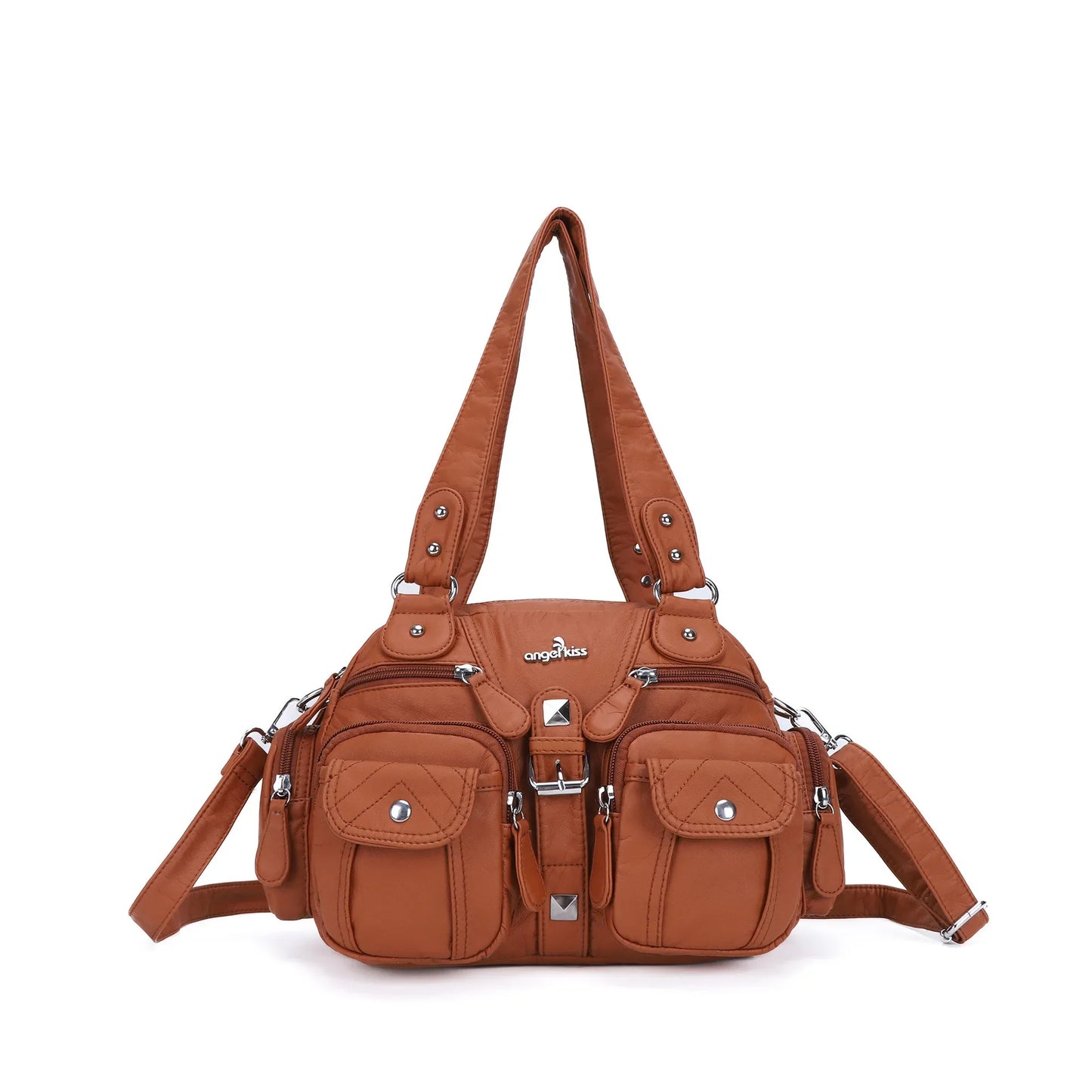 Bag Women Small Handbags Satchel Top-handle Handbag PU Shoulder Bag 8”x11” Dumpling Pack Multi-pockets Shoulder Bag
