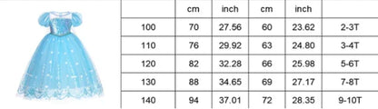 Kids Princess Dress Variety Set for Girl Cosplay Halloween Birthday Party Costume Gown 2-8Y Vestido Girls Birthday Gifts