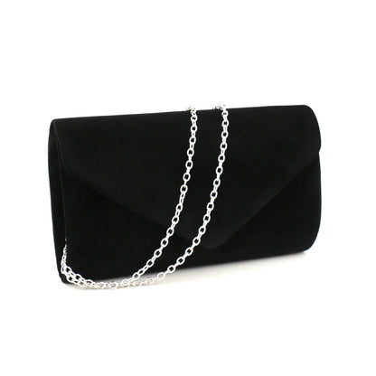Red Color Women Evening Bags Cover Envelope Design Pary Wedding Girl Handbags With Chan Shoulder Clutch Velvet Fashion Purse