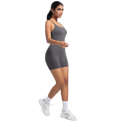 Women Bodysuits Women Strappy Romper Seamless Jumpsuit Romper Backless Set Fitness Bodysuit  Hip Lift One-piece Sports Bodysuit