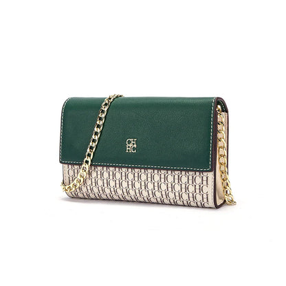 Women's Shoulder Bag New Magnetic Flip Chain Bag Brown Small Square Bag Wallet