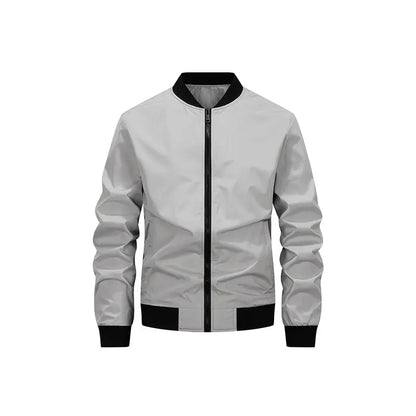 Spring Autumn Men's Casual Jackets Fashion Baseball Coat Light Soft Flying Jackets Men Business Men's Standing Collar Jacket