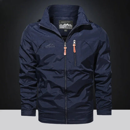 Windbreaker Men Tactical Jacket Waterproof Outdoor Hooded Coat Sports Military Field Climbing Thin Outwear Streetwear Coat