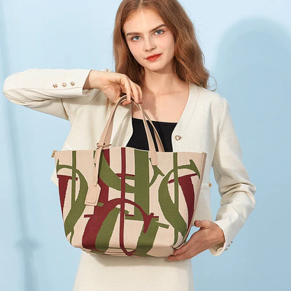 Fashion Retro Design New Women's Handbag Shopping Holiday Tourism High Capacity Handbag
