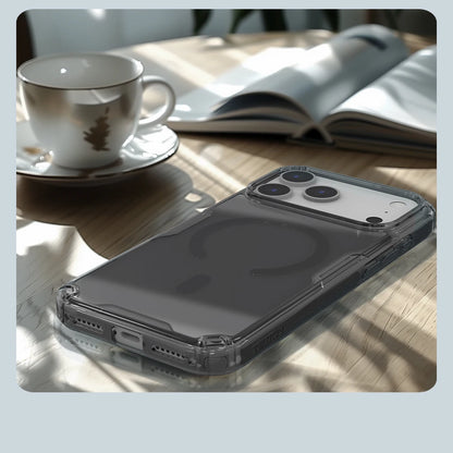 For iPhone 17 Pro Max 17 Air iPhone 16 Pro Max 16 Plus 17Pro Nature Pro Magnetic Transparent TPU Frame Cover Phone Case