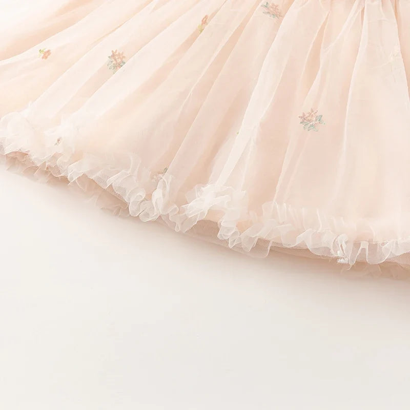 Girl's Princess Dress 2025 New Summer Children's Baby Pink Mesh Wallet Fashion Cute Sweet Charm Party DB2240416