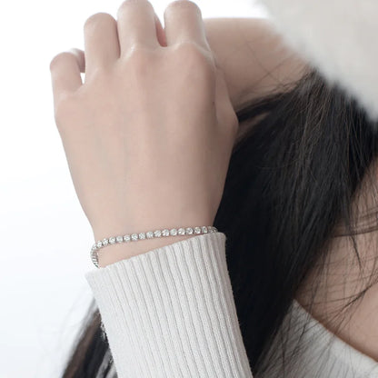 3mm Moissanite Tennis Bracelet for Women Man Full Diamond Adjustable 15-20CM S925 Sterling Silver Jewelry Wholesale