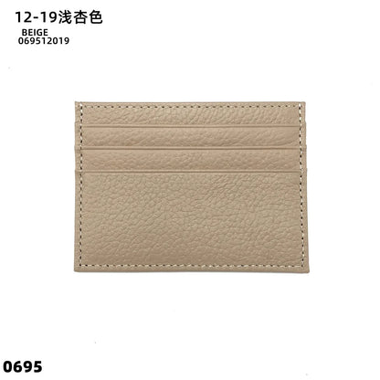 Porte-cartes en cuir de vachette avec logo personnalisé pour femme et homme, sac à cartes fin en cuir véritable, gravure du nom, portefeuille de luxe décontracté