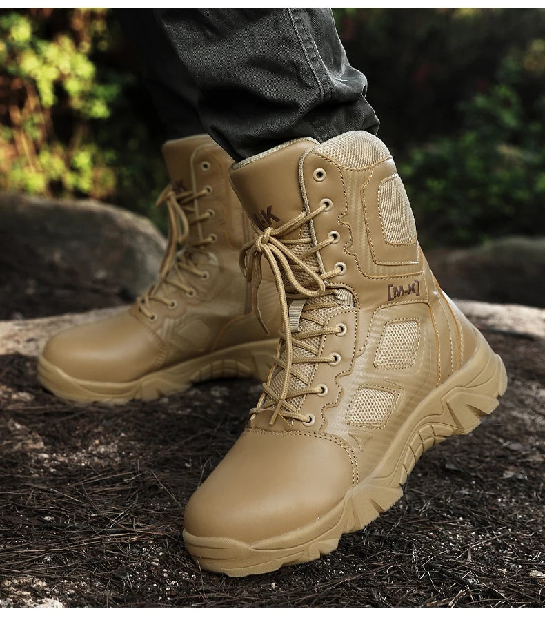 Outdoor Waterproof Safety Shoes Security Steel Toe Cap Men's Boots Working Steel Toe Anti-Smashing Men's Work Boots Size 47