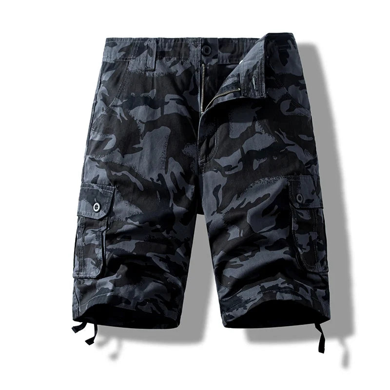 Men's Short Pants Cotton Cargo Shorts Tactical Breeches Casual Sports Man Hiking Fishing Streetwear