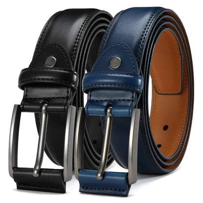 Men Belts High Quality Genuine Leather LONG Large Pin Buckle Metal Automatic Buckle Male Belts Strap Male