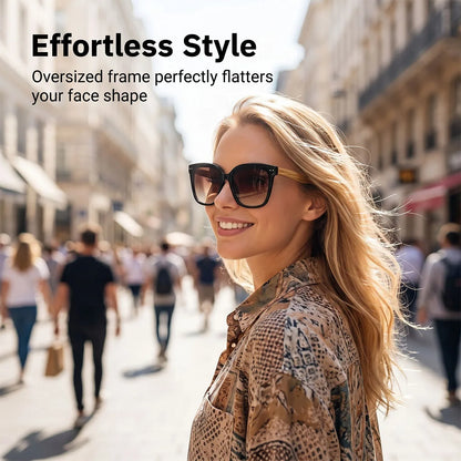 Retro Oversized Sunglasses Women Trendy Polarized Fashion Glasses UV400 Protection Luxe Lunette Soleil Femme Lentes De Sol Muje