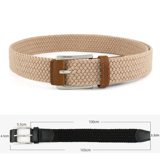 1pc Stretch Woven Braided Belt for Men Women Junior Casual Jeans Pants Golf Belt Canvas Belt