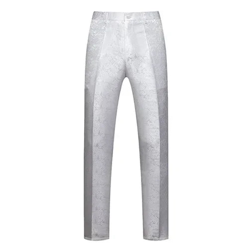 Blue Men's Suit Trousers, Jacquard Fabric Pants, Wedding Party Dress Pant, Asian Size M-5XL 6XL, Pantalones Hombre