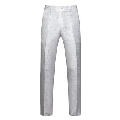 Blue Men's Suit Trousers, Jacquard Fabric Pants, Wedding Party Dress Pant, Asian Size M-5XL 6XL, Pantalones Hombre