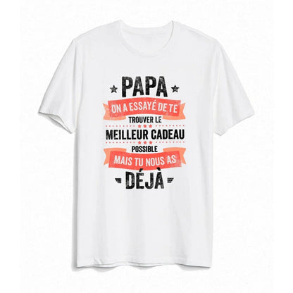 We Tried To Give You The Best Gift Letter Print Dad T-shirt Summer Short Sleeve Man's Tees Top The Best Father's Gift To Daddy