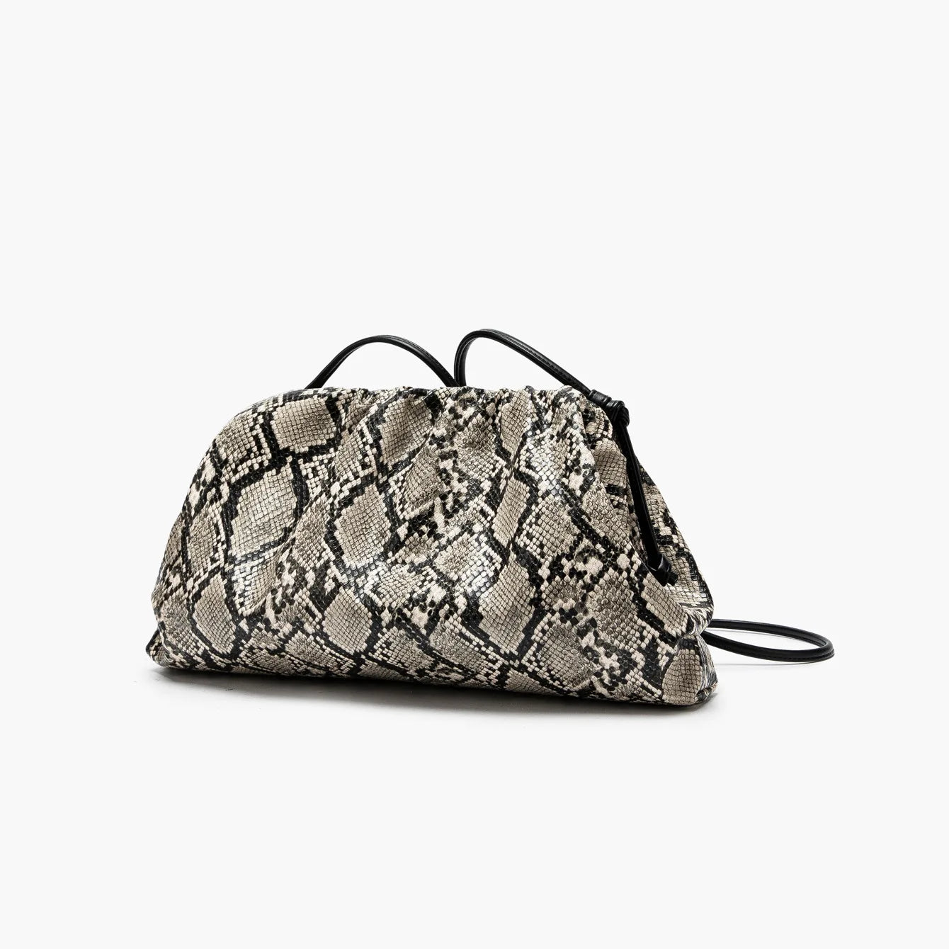 2026 Ruched Serpentine Dumpling Bags Women Pouch Handbag Cloud Clutch Snake Pattern Shoulder Crossbody Bag Luxury Designer Bag