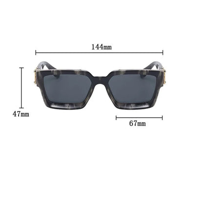 Retro Millionaire Sunglasses For Men Luxury New Square Sunglasses Women Trendy Vintage Luxe Fashion Glasses Gafas De Sol Hombre