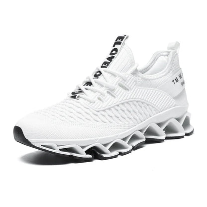 Men's Shoes Autumn Season New Soft Soled Simple Casual Sneakers Shoes Platform Mesh Breathable Lace Up Casual Running Shoes