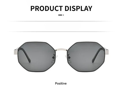 New Fashion Polygon Metal Frame Sunglasses  Women Sunglasses Men Luxury Brand Design Sun Glasses Women Mirror Gafas De Sol UV400