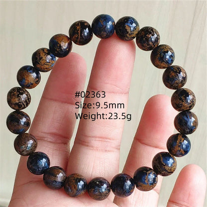 Natural Blue Pietersite Bracelet Women Men Beads Round Beads Chatoyant Cat Eye Fire Pietersite Namibia AAAAAA