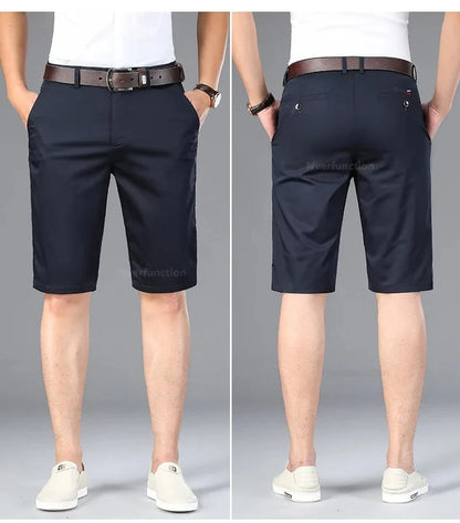 Men Shorts Summer New Knee Length Cotton Business Casual Pants Classic Brand Comfortable Clothing Shorts Male Boardshorts