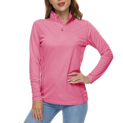 UPF50+ Quick Dry Long Sleeve Performance T-Shirts Womens Sun Protection Running Hiking Fishing Tee Shirts Tops Outdoor