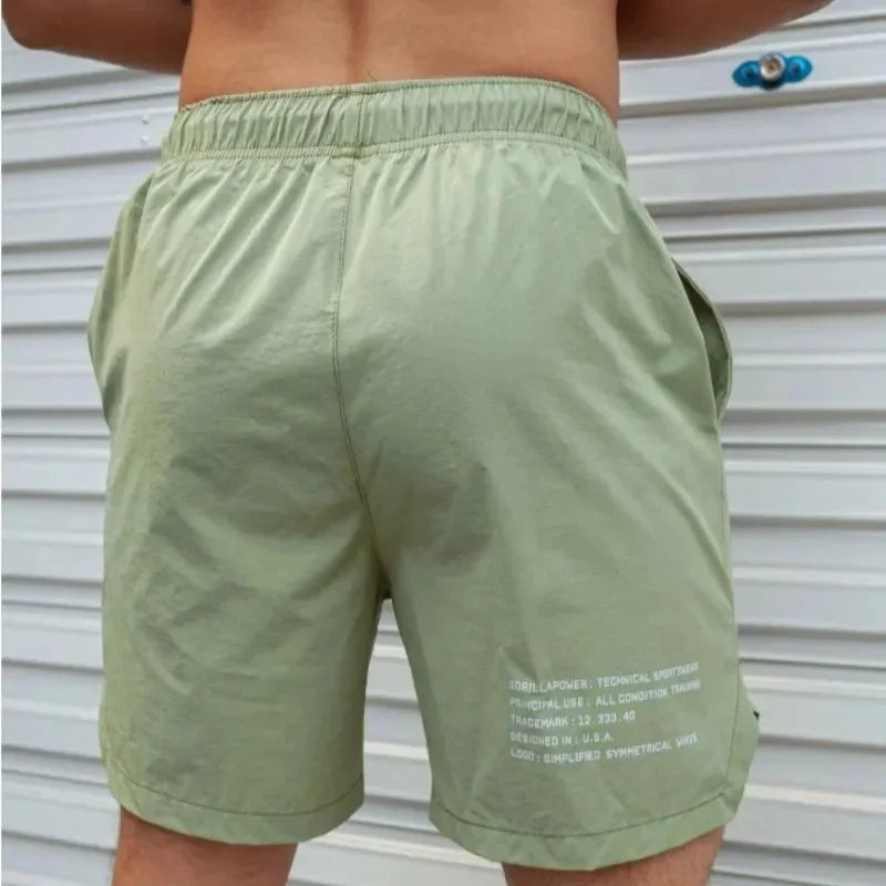 summer Men Shorts Light Weight Thin printing breathable Short Pants Fitness Men Casual Shorts Quick-drying Drawstring Shorts