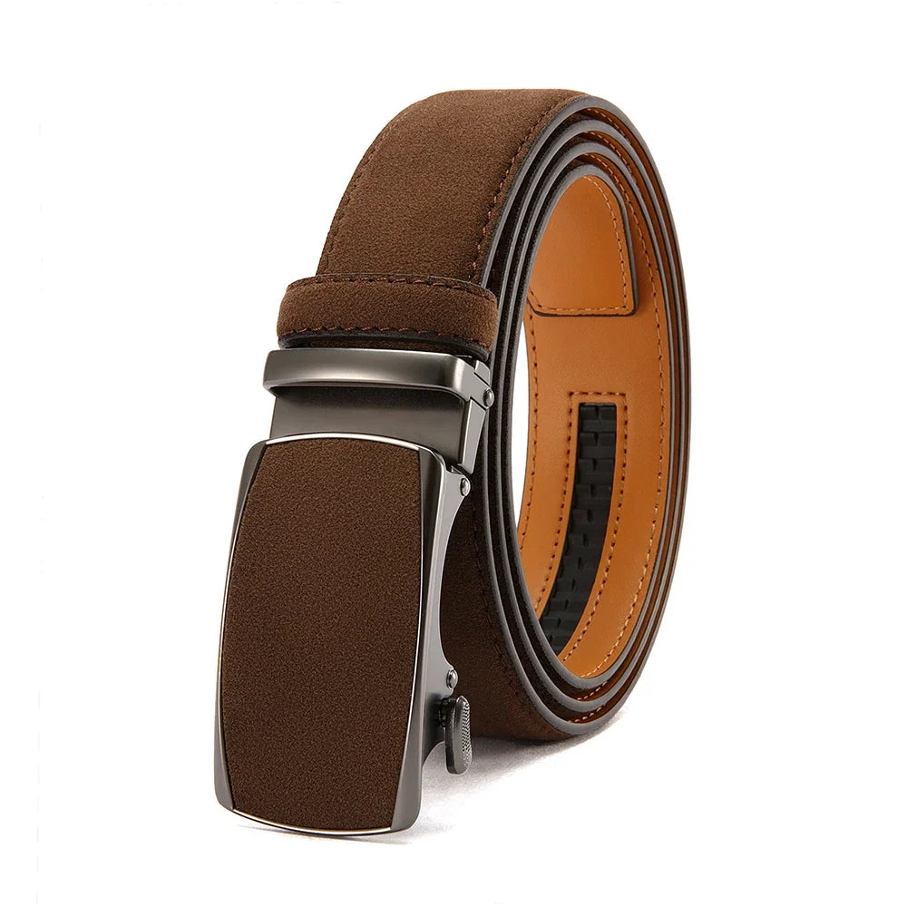 Men Leather Belt Automatic Buckle High Quality Male Leather Strap Luxury Jeans for Men Accessories