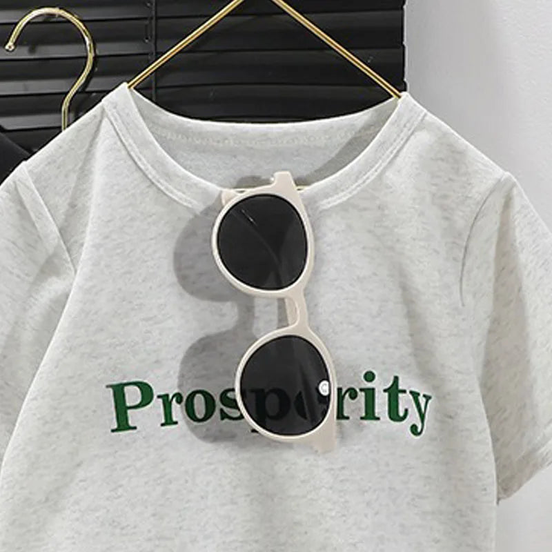 1Set Boys Girls Leisure Set Fashion Cartoon Children Short Sleeve Shorts Sets Summer Kids Clothes Baby Tee+Short Pants Tracksuit