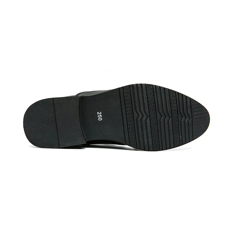 Luxury Designer Mens Business Formal Leather Dress Black Brand Casual Shoes Wedding for Men Office Luxury Flats Footwear Loafers