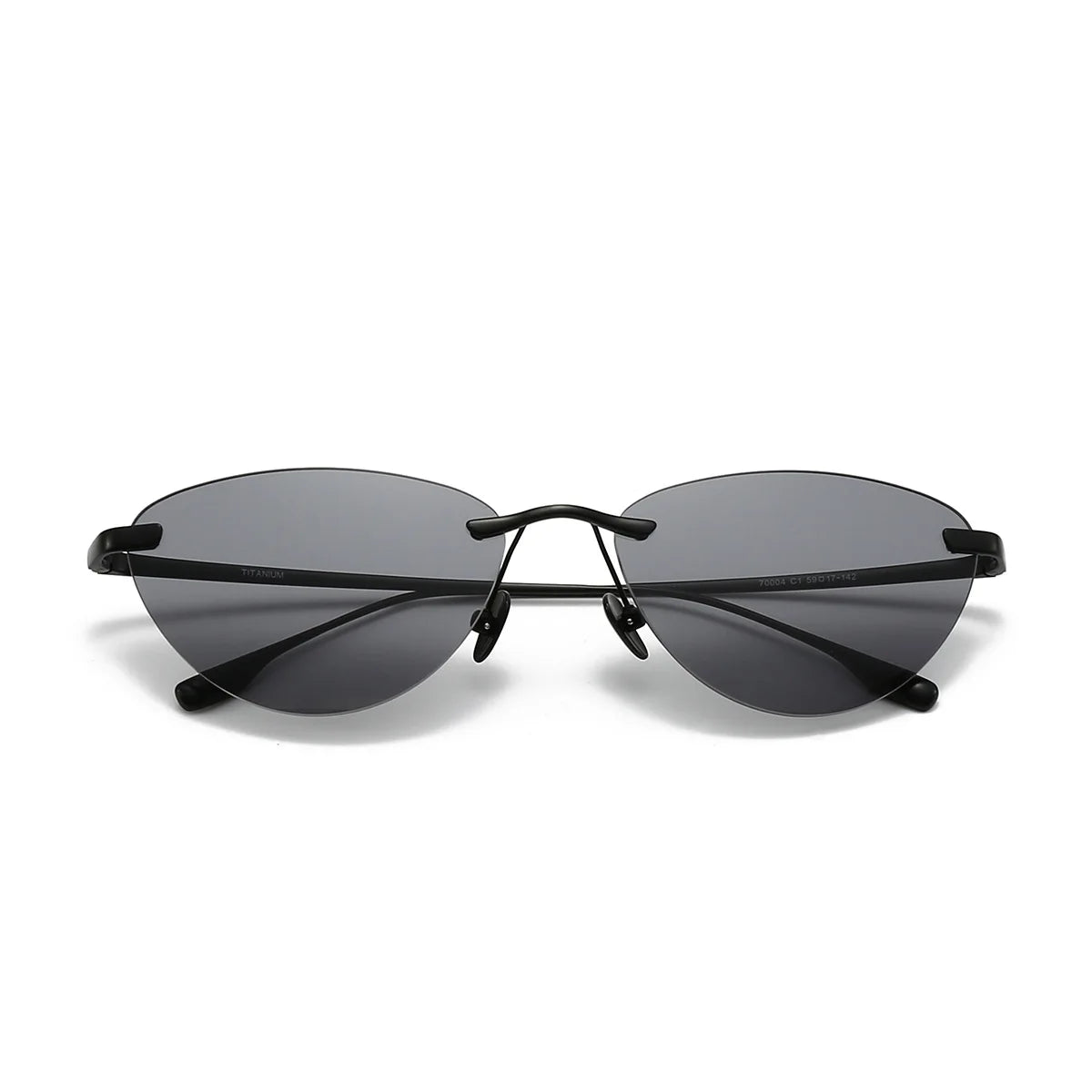 Frameless Cat Eye Sunglasses Fashion New Irregular Sun Glasses Titanium Men Driving Glasses Women Outdoor UV Resistant Eyewear