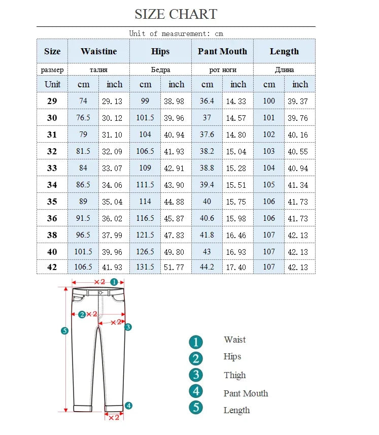 2025 New Autumn and Winter Men's Jeans Loose Comfortable Straight Business Casual Versatile Wide-leg Business Trousers