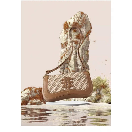 Vintage Fashion Single Shoulder Bag, Underarm Bag, Chain, Y-Pudding Shape, Luxury and Comfortable Shoulder Bag