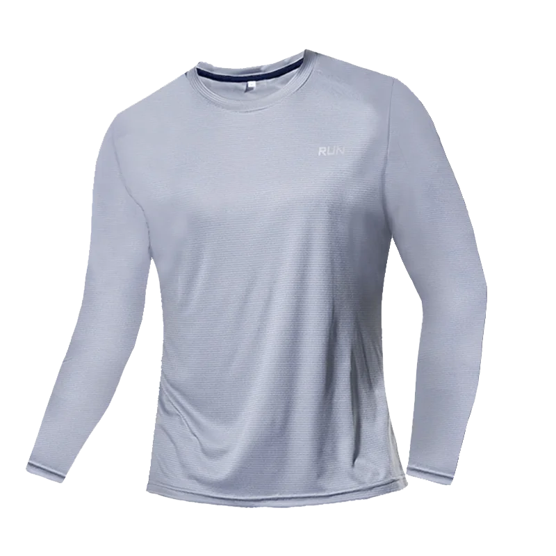 Men Long Sleeve Sport T-shirt Quick Dry Running Shirt Breathable Anti-sweat Top Gym T Shirt Men Fitness Gym Clothing Men 2023