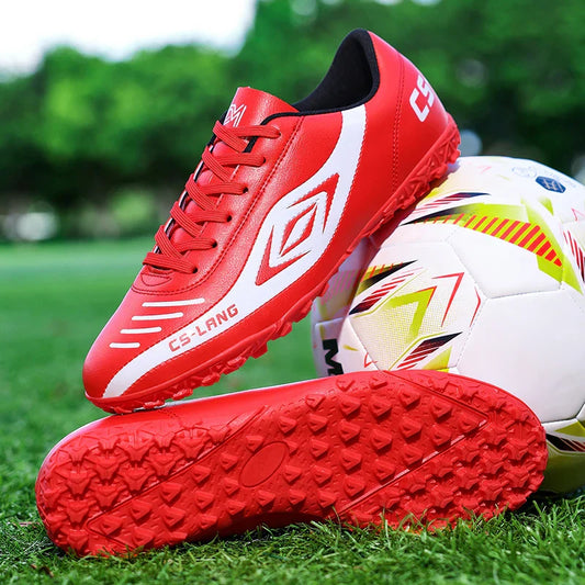 New Men Football Boots Breathable Professional Soccer Shoes Turf Outdoor Non-slip Long Spikes Adult Ultralight Training Futsal