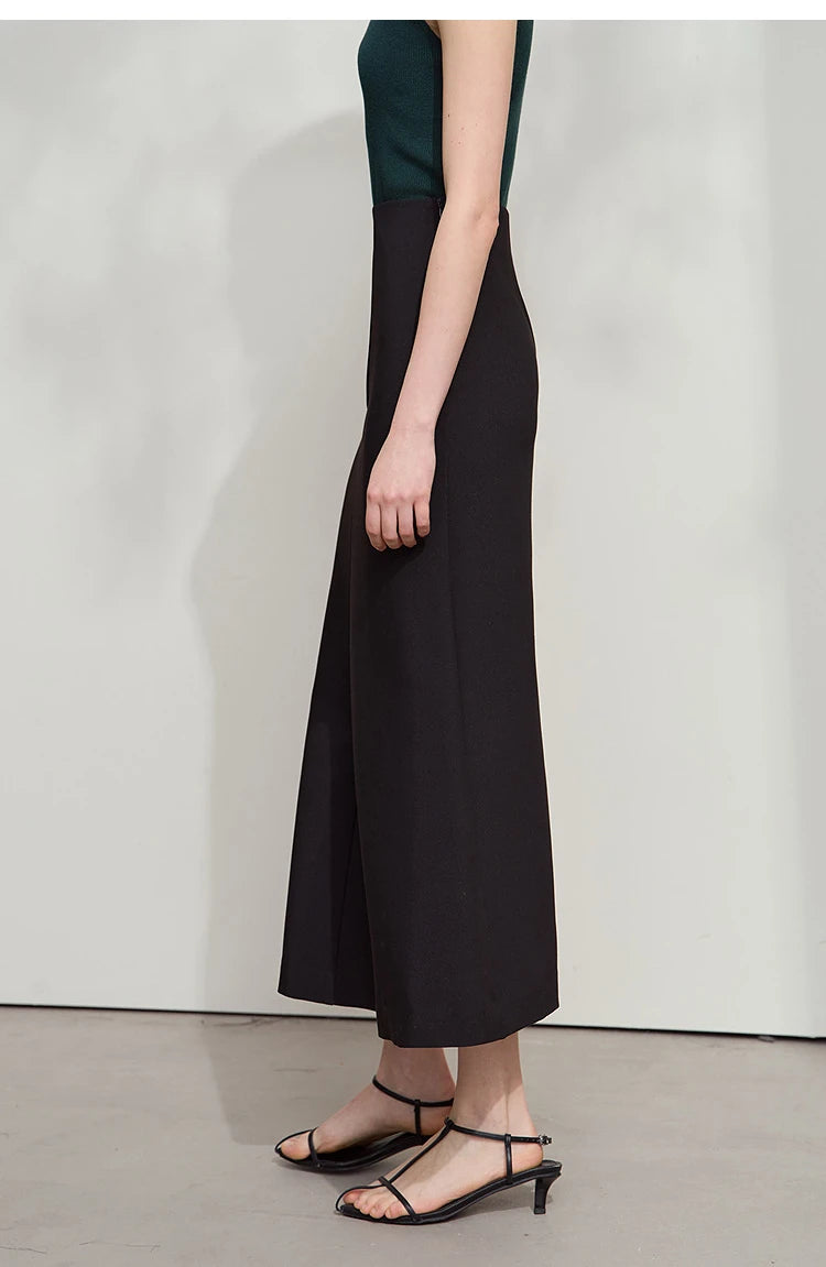 Minimalist Skirt Mermaid For Women 2025 Spring New Elegant Office Lady Solid Mid Length Slim Thin Elastic Skirts 12521065
