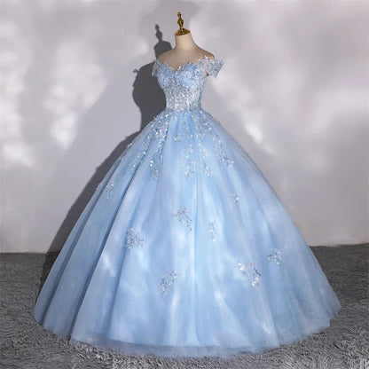 Shiny Party Dresses 15 Quinceanera Dresses Ball Gown Elegant Off Shoulder 15 Year Old Dress Customized Prom Gown Plus Size