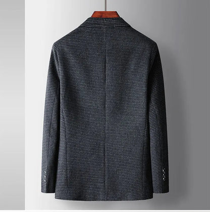 Autumn Winter New Fashion Men's Simple  Casual Business Trendy Loose Cotton Suit Blazers Male Houndstooth Coats Tops Clothes