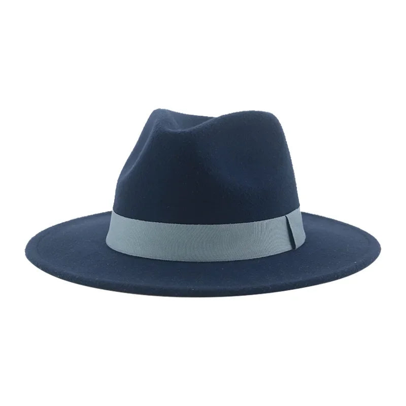 Fedora Hat Women Winter Hats for Women Ribbon Band Men's Hat Wide Brim Classic Beige Wedding Church Bowler New Cap chapeau femme
