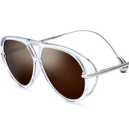 2026 Trend High Quality Pilot Sunglasses Acetate Frame Man Polarized Glasses Women Personality Alloy Legs UV400 Outdoor Eyewear