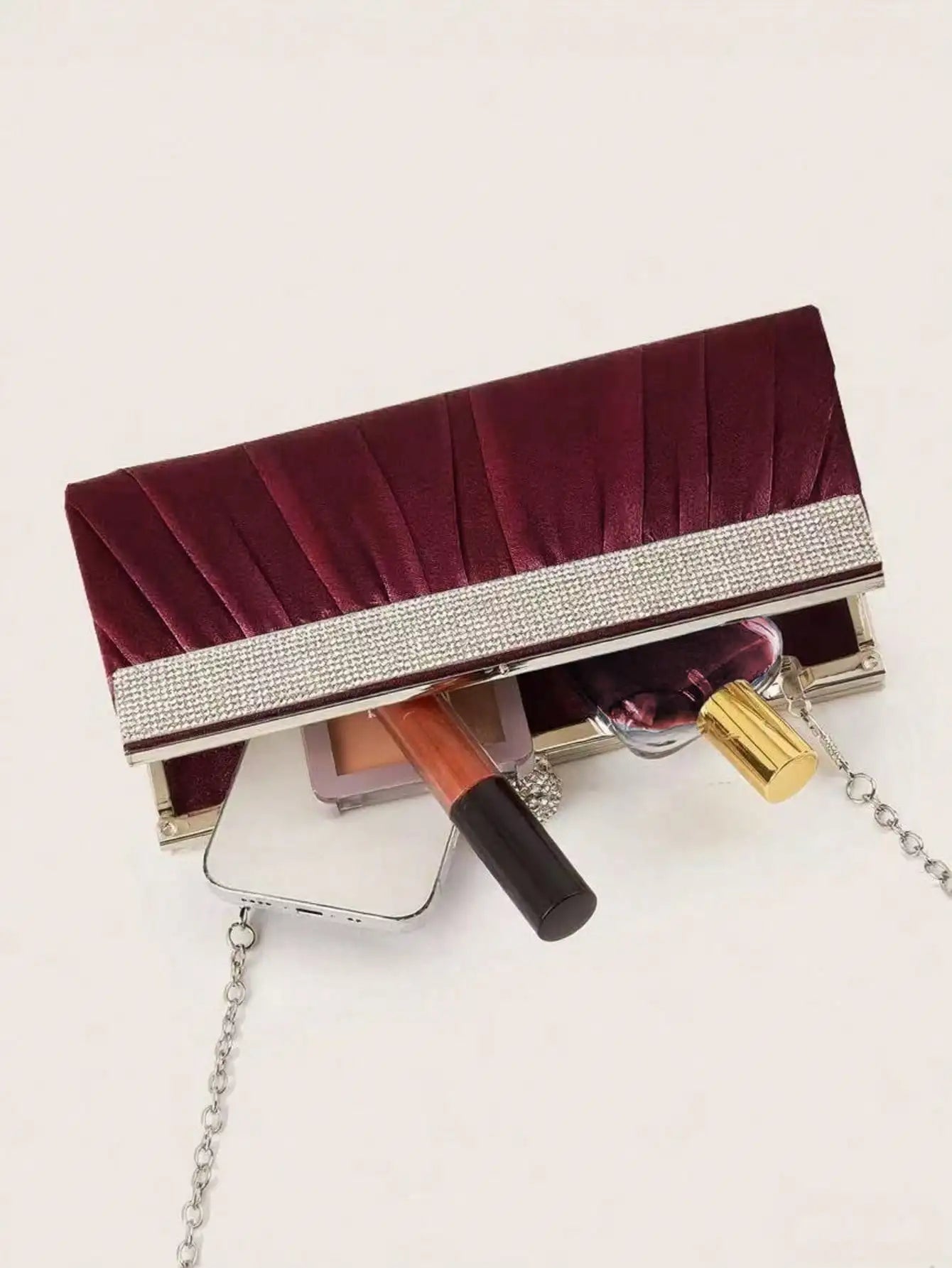 Fashionable, elegant, sparkling rhinestone women's clutch, evening bag, party bag, exquisite and charming ball banquet bag.