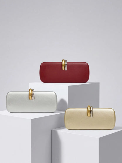 Stylish and luxurious design womens clutch evening bag shoulder bag/crossbody bag with chain suitable for weddings and parties.