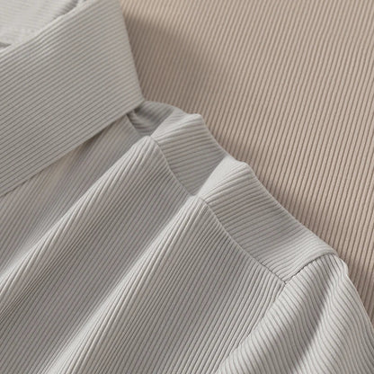 Original Quality Men's Polo Shirt High-End Solid Color Half Zipper Short Sleeve Summer Lapel T-Shirt Business Casual Menswear
