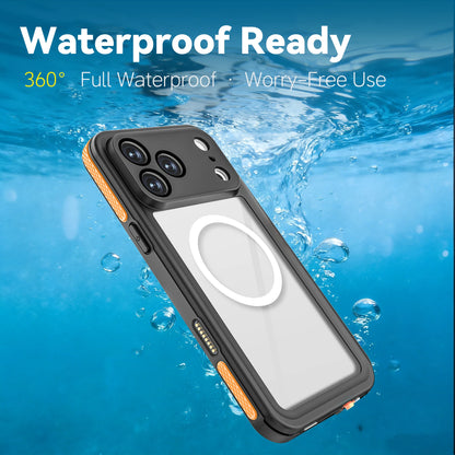 Suitable for iPhone 17 17 Pro Max waterproof phone case, essential for swimming sports, IP68 fully enclosed protective case