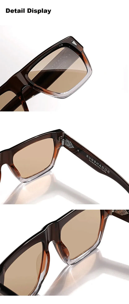 2026 High Quality Handmade Square Acetate UV Protection Men Sunglasses Prescription Myopic Retro Eyewear Men Women Reading Glass